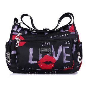 6652 Crossbody Bags Nylon Shoulder Bag Floral Multi-Pocket Purses